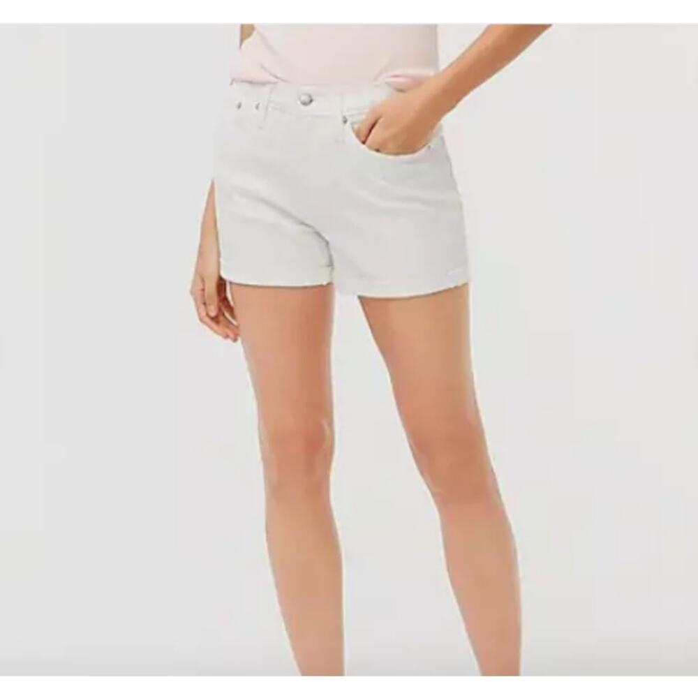 NWT J. Crew Factory Classic Denim Shorts in White Wash Size 28